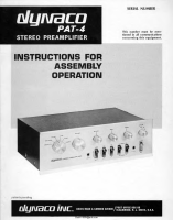 Dynaco PAT-4 - Service Manual